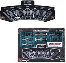 Set 7 pçs F1 Mercedes Ferrari Mc Laren Red Bull Burago 1/43