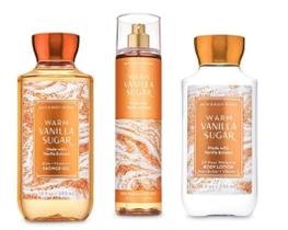 Set Bath & Body Works Warm Vanilla Sugar em tamanho real Set Bath & Body Works Warm Vanilla Sugar em tamanho real