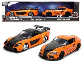Set c/ 2 pçs Velozes Furiosos Mazda Rx-7+Supra GR Jada 1/32 Set c/ 2 pçs Velozes Furiosos Mazda Rx-7+Supra GR Jada 1/32