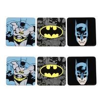 Set c/6pcs porta copos cortiça dc or batman comics logo colorido 10x10cm Set c/6pcs porta copos cortiça dc or batman comics logo colorido 10x10cm