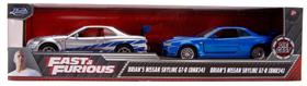 Set com 2 Miniaturas Velozes Furiosos Nissan Skyline Jada 1/32