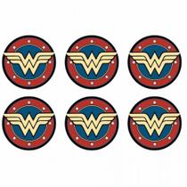 Set Com 6 Peças de Porta Copos em Cortiça Mulher Maravilha WW Core Gold Logo Vermelho 10x10cm - Urban Brasil Set Com 6 Peças de Porta Copos em Cortiça Mulher Maravilha WW Core Gold Logo Vermelho 10x10cm - Urban Brasil