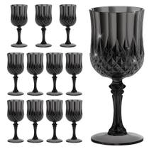 Set de 12 Copas de Vino HTTBEIZI Negras de Plástico de 210 ml Set de 12 Copas de Vino HTTBEIZI Negras de Plástico de 210 ml