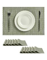 Set de 12 Individuales Leetaltree Verdes Resistentes al Calor de PVC
