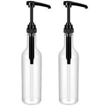 Set de 2 Botellas Maxdot de 750 ml (25 oz) con Bombas dosificadoras de plástico para jarabe