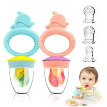 Set de 2 Chupetes Alimentadores de Silicona HAOBAOBEI para Bebé, Libres de BPA