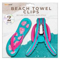 Set de 2 Clips para Toallas Performore Flip Flop Playa (Correa Rosada)