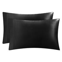 Set de 2 Fundas de Almohada de Satén Juicy Couture Negras 51x66 cm