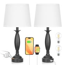 Set de 2 Lámparas con Control Táctil Seealle con Puertos USB Set de 2 Lámparas con Control Táctil Seealle con Puertos USB