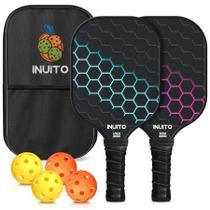 Set de 2 Paletas de Pickleball Inuito de 16 mm de Grosor con Bolsa