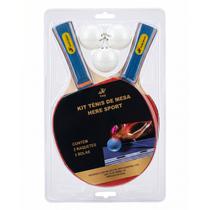 Set de 2 raquetes + 3 bolas de ping pong 25.5*15*0.7cm