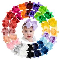 Set de 20 diademas con lazos de cinta Grosgrain de 15 cm