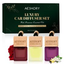 Set de 3 Ambientadores Colgantes para Auto Aeshory, 3x8ml, Aromas Florales