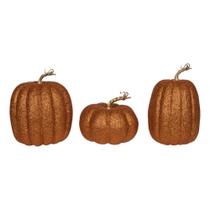 Set de 3 Calabazas Decorativas Vickerman Naranja 15-23 cm