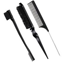 Set de 3 Cepillos para el Pelo Geiserailie Slick Back con Cerdas Negras