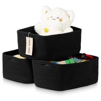 Set de 3 Cestas de Almacenamiento Ordn2Ordn 28x19x11 cm Negro Set de 3 Cestas de Almacenamiento Ordn2Ordn 28x19x11 cm Negro
