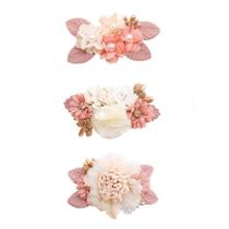 Set de 3 Pinzas para el Cabello con Flores Cherrboll - Regalo Floral para Bebés