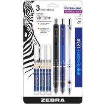 Set de 3 Portaminas Zebra Pen DelGuard 0.5mm Negro, Azul y Blanco