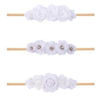 Set de 4 Cintas para el Pelo BFNAAgirl para Niñas con Flores en Nylon Elástico Set de 4 Cintas para el Pelo BFNAAgirl para Niñas con Flores en Nylon Elástico