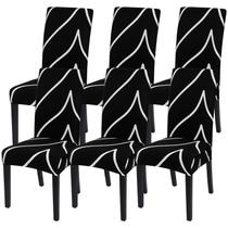 Set de 6 Fundas Elásticas para Sillas de Comedor en Negro SearchI Set de 6 Fundas Elásticas para Sillas de Comedor en Negro SearchI