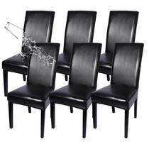 Set de 6 Fundas Impermeables para Sillas de Comedor SearchI en Negro