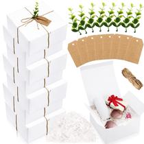 Set de 8 Cajas de Regalo Crtiin 20x20x10 cm Papel Blanco Set de 8 Cajas de Regalo Crtiin 20x20x10 cm Papel Blanco