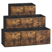 Set de 8 Cubos de Almacenamiento SONGMICS Plegables de Tela 33x33x33 cm