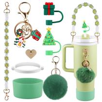 Set de Accesorios Navideños para Stanley Cup RONGFY 8 Piezas Verde