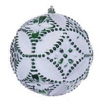 Set de Adornos Vickerman 6" Verde Esmeralda Grabado en Blanco Antiguo Set de Adornos Vickerman 6" Verde Esmeralda Grabado en Blanco Antiguo