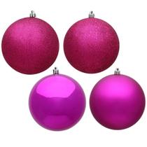 Set de Adornos Vickerman Esfera Fucsia de 2.75 cm con 4 Acabados (20 piezas)