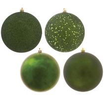 Set de Adornos Vickerman Esfera Verde Musgo con 4 Acabados - 12 Adornos Set de Adornos Vickerman Esfera Verde Musgo con 4 Acabados - 12 Adornos