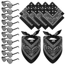 Set de Bandanas y Gafas de Corazón Estilo Vaquero Hanaive
