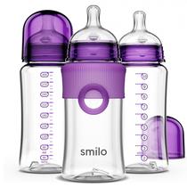 Set de Biberones Smilo 300 ml 3-Pack Flujo Lento Anticólico