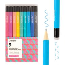 Set de Bolígrafo de Gel Borrable Grabie 9 Colores Punta Media Set de Bolígrafo de Gel Borrable Grabie 9 Colores Punta Media