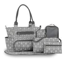 Set de Bolsa para Pañales para Bebé TeqHome Grande Multifuncional Gris Oscuro