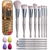 Set de Brochas de Maquillaje BS-MALL Premium 14 Piezas con Estuche y Esponjas