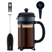 Set de Café Bodum Java 4 piezas con Reloj de Arena y Espumador - Negro