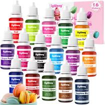 Set de Colorantes Alimentarios SigWong 16 Colores Botellas Líquidas de 10ml Set de Colorantes Alimentarios SigWong 16 Colores Botellas Líquidas de 10ml