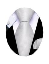 Set de Corbata Barry.Wang Clásico de Seda Tejida con Rayas para Hombre