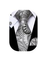 Set de Corbata Barry.Wang en Seda con Diseño Paisley 150 cm x 8.5 cm