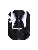 Set de Corbata Dinosaurio Barry.Wang de Seda, 160 cm de Largo