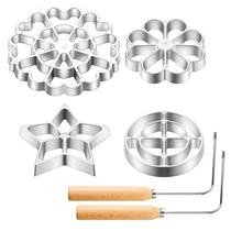 Set de Cortadores de Galletas Ziliny Rosetón Hierro 25 cm Mango 4 Moldes con Formas