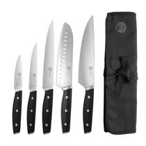 Set de Cuchillos Chef MasterChef 5 Piezas de Acero Inoxidable de Alto Carbono con Estuche de Tela