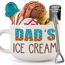 Set de Cuencos para Helado YUEYUQIU para Papá con Pala y Tarjeta, 600 mL