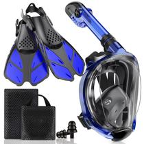 Set de Equipo de Snorkel Viginsul con Máscara y Aletas para Adultos