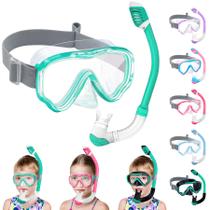 Set de Equipo de Snorkel Vvinca con Válvula Dry Top para Niños de 4 a 14 Años
