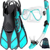 Set de Equipo de Snorkel Zenoplige: Máscara, Aletas y Tubo para Adultos Set de Equipo de Snorkel Zenoplige: Máscara, Aletas y Tubo para Adultos