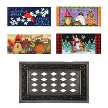 Set de Felpudos Evergreen con 5 Insertos Estacionales y Bandeja de 76x46 cm