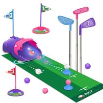 Set de Golf para Niños TERRAMUS Rosa con Retorno de Pelota LED
