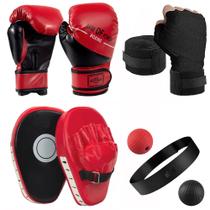 Set de Guantes de Boxeo y Manoplas ZERUIDM 6oz para Niños